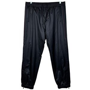 Hugo Boss Track Pants Mens 36R Black Side Stripe Zip Cuff Lightweight